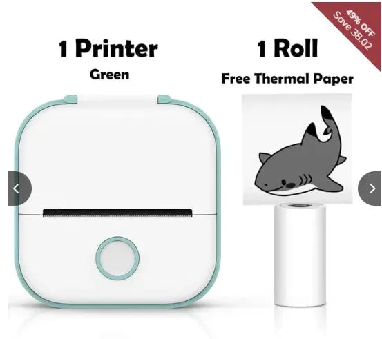 "Upgraded Mini Pocket Printer – Fast, Portable, Wireless Bluetooth Thermal Photo Printer"