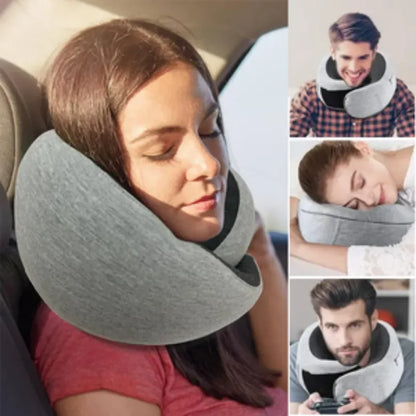 "Travel Neck Pillow – Durable U-Shaped Cushion, Non-Deforming Airplane Pillow for Comfort & Support"