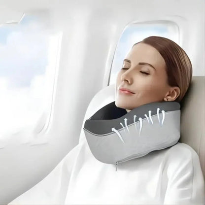 "Travel Neck Pillow – Durable U-Shaped Cushion, Non-Deforming Airplane Pillow for Comfort & Support"