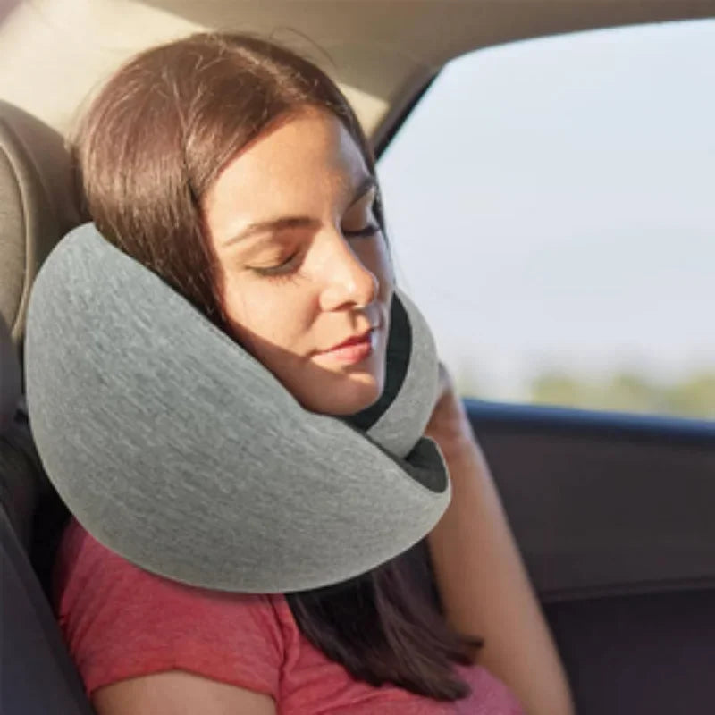 "Travel Neck Pillow – Durable U-Shaped Cushion, Non-Deforming Airplane Pillow for Comfort & Support"